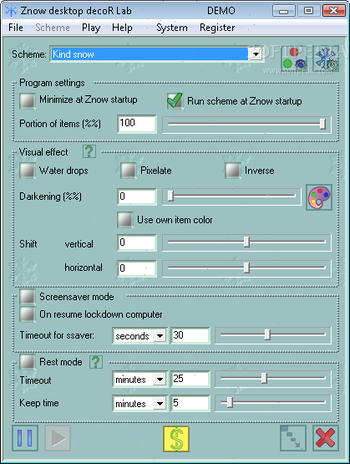 Znow desktop decoR Lab screenshot