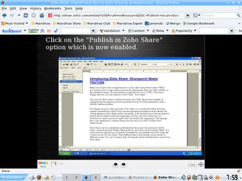 ZohoShare Plugin screenshot