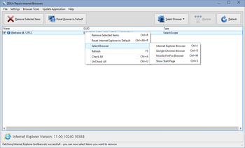 ZOLA Repair Internet Browsers screenshot 4