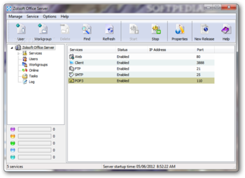 Zolsoft Office Server Free Edition screenshot