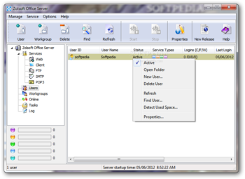 Zolsoft Office Server Free Edition screenshot 5