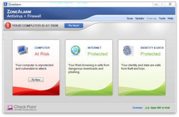 ZoneAlarm Antivirus screenshot