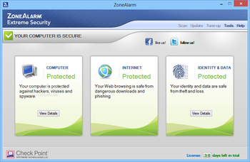 ZoneAlarm Extreme Security screenshot