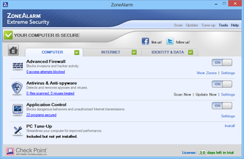 ZoneAlarm Extreme Security screenshot 2