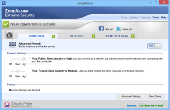 ZoneAlarm Extreme Security screenshot 3