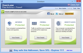 ZoneAlarm Free Antivirus + Firewall screenshot