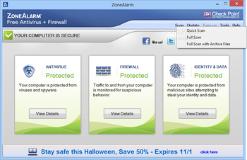 ZoneAlarm Free Antivirus + Firewall screenshot 2