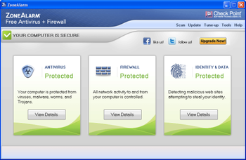 ZoneAlarm Free Antivirus + Firewall screenshot