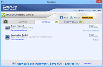 ZoneAlarm Free Firewall screenshot 2