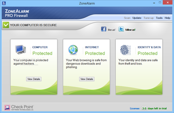 ZoneAlarm Pro Firewall screenshot