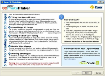Zoner 3D Photo Maker screenshot 3