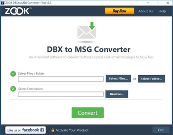 ZOOK DBX to MSG Converter screenshot