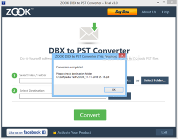 ZOOK DBX to PST Converter screenshot 2