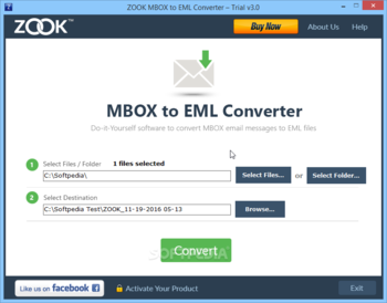 ZOOK MBOX to EML Converter screenshot