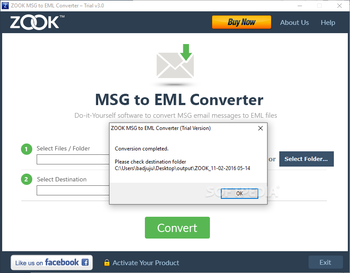 ZOOK MSG to EML Converter screenshot 2
