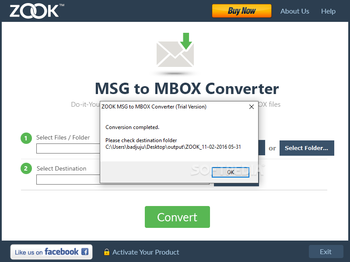 ZOOK MSG to MBOX Converter screenshot 2