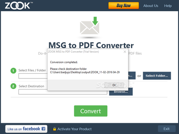 ZOOK MSG to PDF Converter screenshot 2