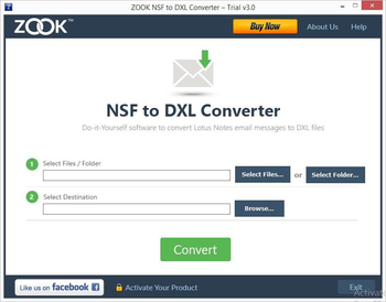 ZOOK NSF to DXL Converter screenshot