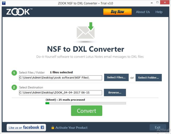 ZOOK NSF to DXL Converter screenshot 2