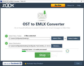ZOOK OST to EMLX Converter screenshot 2