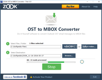 ZOOK OST to MBOX Converter screenshot