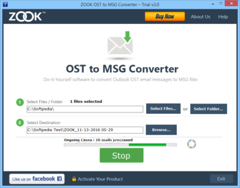 ZOOK OST to MSG Converter screenshot 2