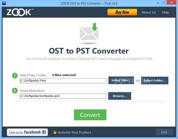 ZOOK OST to PST Converter screenshot