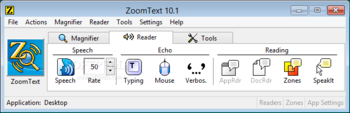 ZoomText screenshot 2