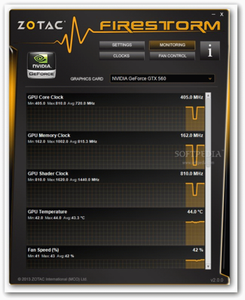 ZOTAC FireStorm screenshot 2