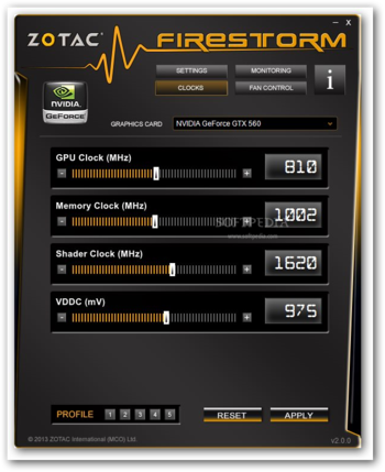 ZOTAC FireStorm screenshot 3