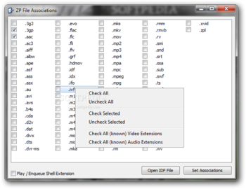ZP File Associations screenshot
