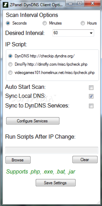 ZPanel Dynamic DNS Client screenshot 2