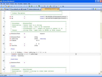 z/Scope Workbench Code Editor screenshot