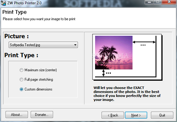 ZW Photo Printer screenshot 2