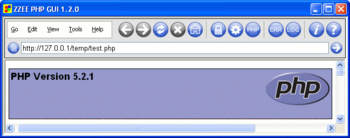 ZZEE PHP GUI screenshot