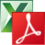 XlsX to PDF icon