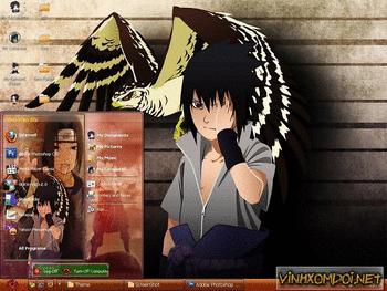 Uchiha Sasuke Style For Xp screenshot