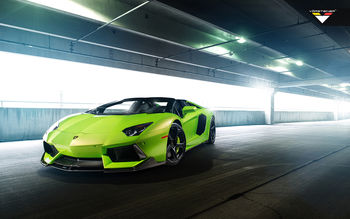 2014 Verde Ithaca Lamborghini Aventador V Roadster Vorsteiner screenshot