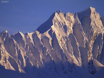 Alpenglow On Peak Chugach Mountains Alaska screenshot