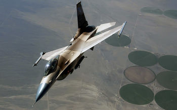An F 16 Fighting Falcon During a Red Flag Exercise screenshot