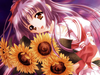 Anime Girls Flowers screenshot