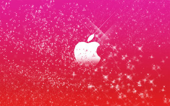 Apple Logo in Pink Glitters screenshot