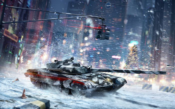 Armored Warfare Winter Tank Battle screenshot