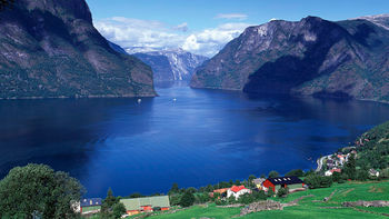 Aurlandsfjord Norway Panorama screenshot
