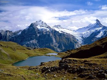 Bachsee Wetterhorn Schreckhorn Switzerland screenshot