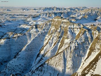 Badlands National Park In Winter South Dakota screenshot