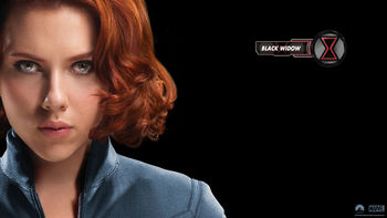 Black Widow in Avengers Movie screenshot