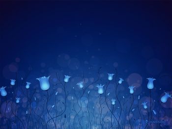 Blue Lighting Flowers screenshot