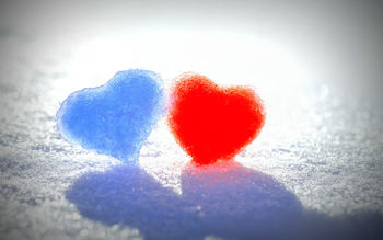 Blue Red Snow Hearts screenshot