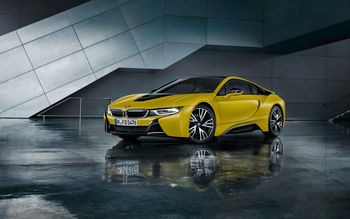 BMW i8 Frozen Yellow 2017 screenshot